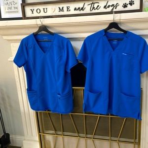 JAANUU Royal Blue scrub tops size Large L